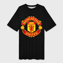 Женская длинная футболка Manchester United fc club