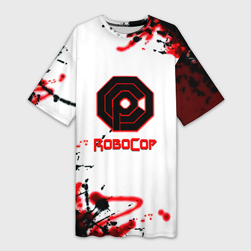 Женская длинная футболка Robocop краски / 3D-принт – фото 1