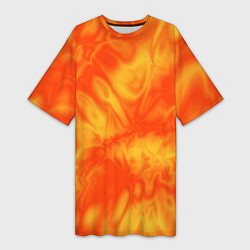 Женская длинная футболка Солнечный огонь абстракция