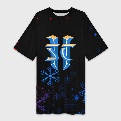 Женская длинная футболка Starcraft 2 logo / 3D-принт – фото 1