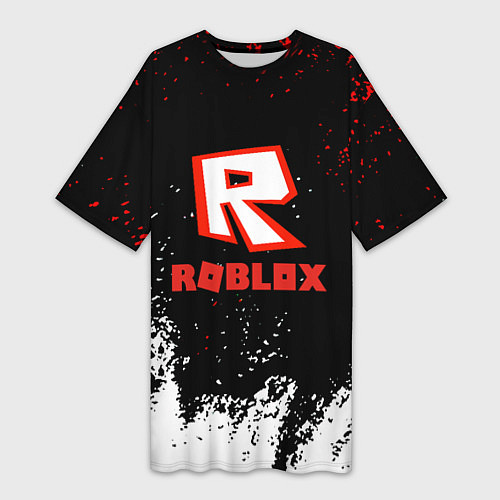 Женская длинная футболка Roblox текстура мобайл / 3D-принт – фото 1