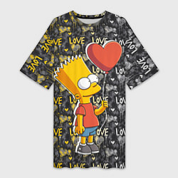Женская длинная футболка Барт с шариком