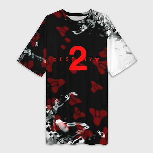 Женская длинная футболка Destiny pattern game / 3D-принт – фото 1
