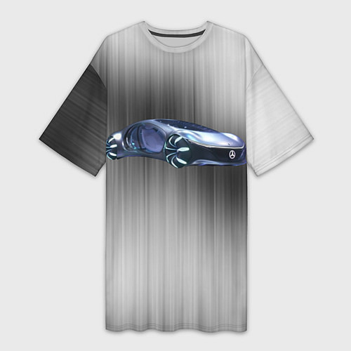 Женская длинная футболка Mercedes-benz AVTR / 3D-принт – фото 1
