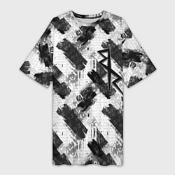 Женская длинная футболка Cyberpunk: Edgerunners - black and white