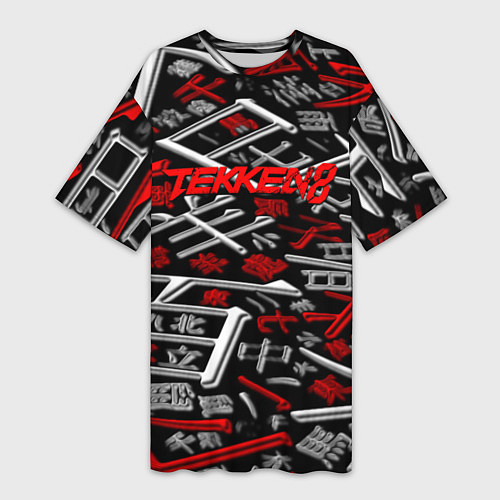 Женская длинная футболка Tekken steel japan / 3D-принт – фото 1