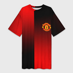 Женская длинная футболка Манчестер Юнайтед градиент спорт