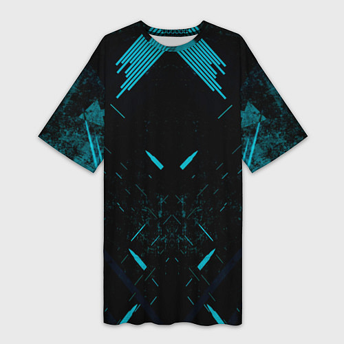 Женская длинная футболка Неоновые пули / 3D-принт – фото 1