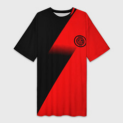 Женская длинная футболка Inter geometry red sport
