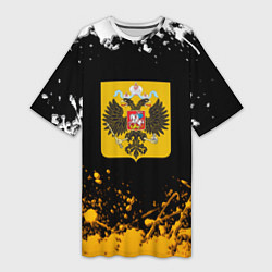 Женская длинная футболка Имперская Россия краски абстрактные