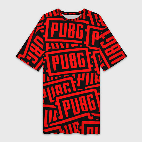 Женская длинная футболка PUBG pattern games / 3D-принт – фото 1