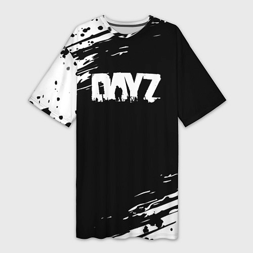 Женская длинная футболка Dayz текстура краски / 3D-принт – фото 1