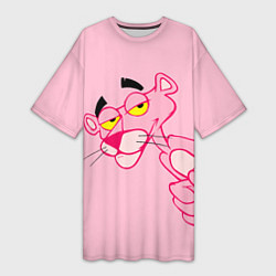 Женская длинная футболка Розовая пантера