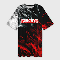 Женская длинная футболка Farcry flame