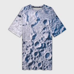 Женская длинная футболка Кратеры на Луне - star dust