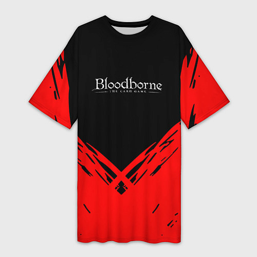 Женская длинная футболка Bloodborne souls краски / 3D-принт – фото 1