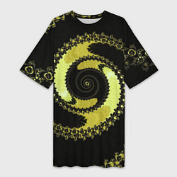 Женская длинная футболка Вращение фрактал