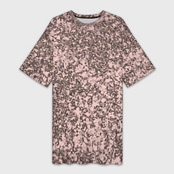 Женская длинная футболка Светло-розовый текстура камень