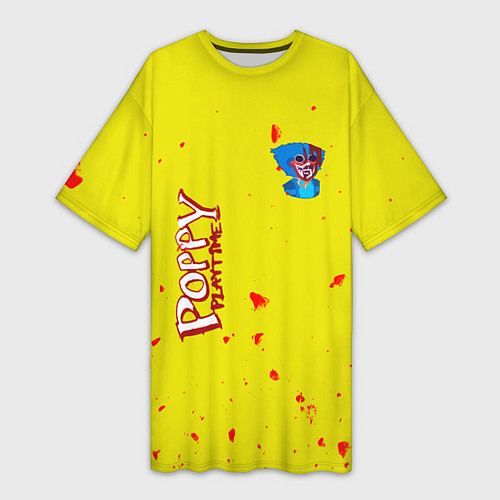 Женская длинная футболка Poppy Playtime Хагги Вагги монстр / 3D-принт – фото 1