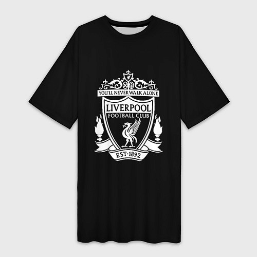 Женская длинная футболка Liverpool fc club / 3D-принт – фото 1