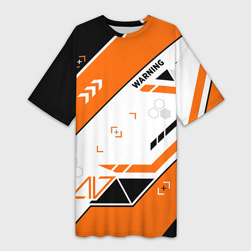Женская длинная футболка Asiimov AWP skin / 3D-принт – фото 1