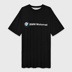 Женская длинная футболка Bmw logo