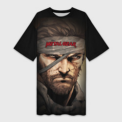 Футболка женская длинная Metal gear Venom Snake, цвет: 3D-принт