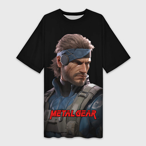 Женская длинная футболка Веном Снейк из игры Metal gear / 3D-принт – фото 1