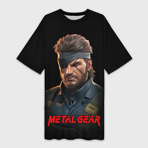 Женская длинная футболка Веном Снейк из игры Metal gear / 3D-принт – фото 1