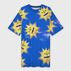 Женская длинная футболка Soul eater-солнце