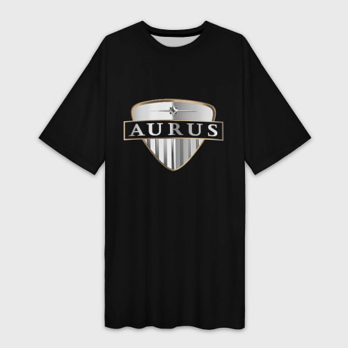 Женская длинная футболка Aurus logo / 3D-принт – фото 1