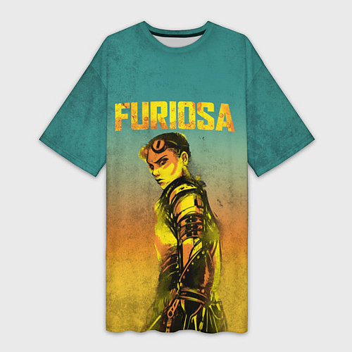 Женская длинная футболка Mad Max - Furiosa / 3D-принт – фото 1