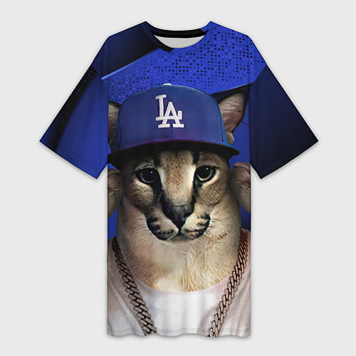 Женская длинная футболка Шлепа рэпер / 3D-принт – фото 1