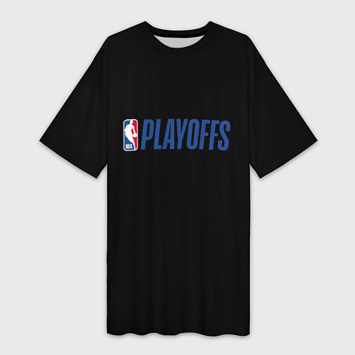 Женская длинная футболка NBA playoffs / 3D-принт – фото 1