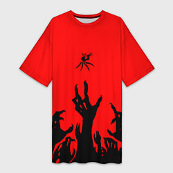 Футболка женская длинная V1 Ultrakill, цвет: 3D-принт