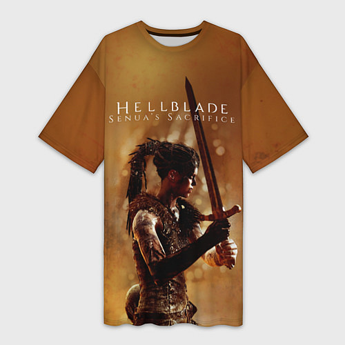 Женская длинная футболка Game Hellblade / 3D-принт – фото 1
