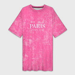 Женская длинная футболка Pink Paris