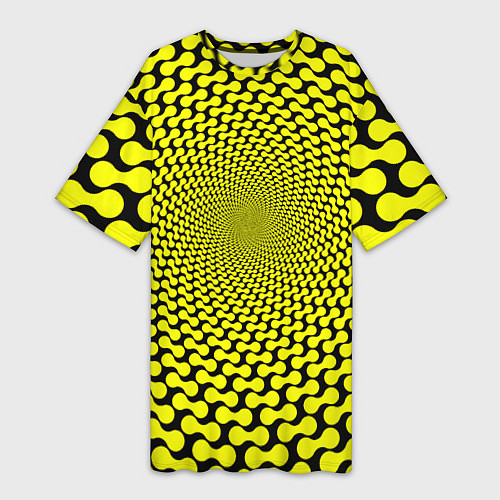 Женская длинная футболка Ядовитая геометрическая иллюзия / 3D-принт – фото 1