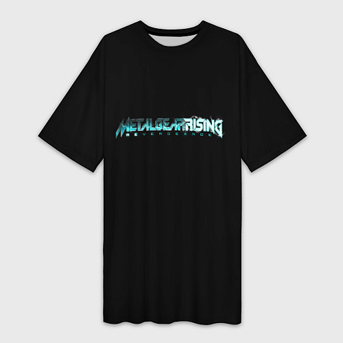 Женская длинная футболка Metal gear rising logo / 3D-принт – фото 1
