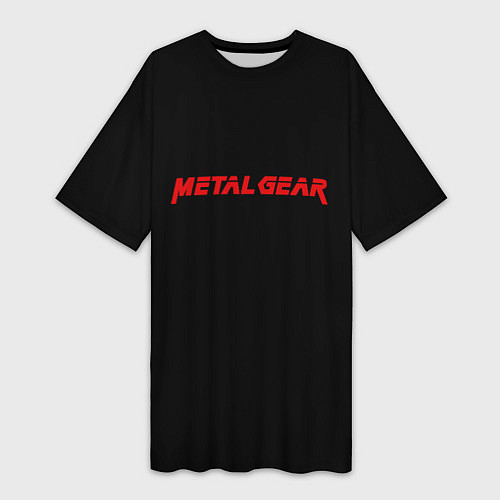Женская длинная футболка Metal gear red logo / 3D-принт – фото 1