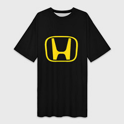 Женская длинная футболка Honda yellow