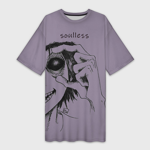 Женская длинная футболка Soulless / 3D-принт – фото 1