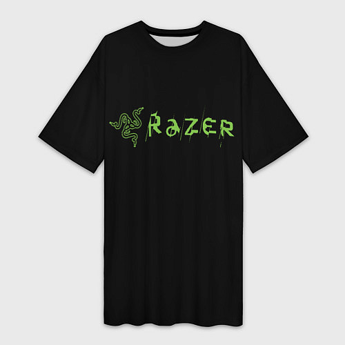 Женская длинная футболка Razer brend steel / 3D-принт – фото 1