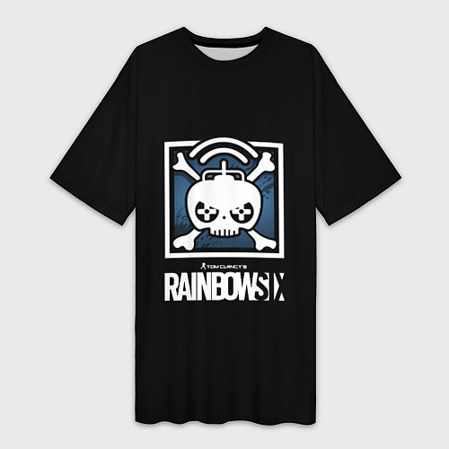 Женская длинная футболка Rainbow six шутер гейм стиль / 3D-принт – фото 1