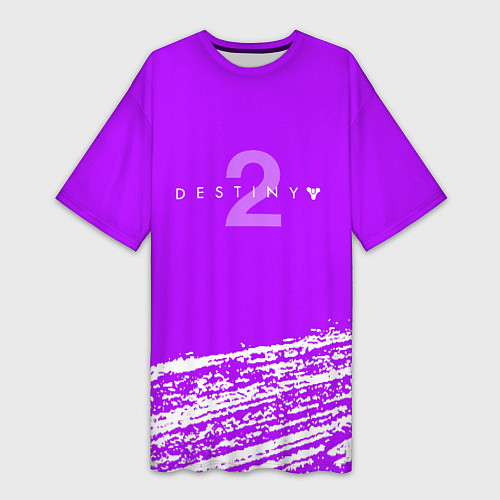 Женская длинная футболка Destiny онлайн игра краски / 3D-принт – фото 1