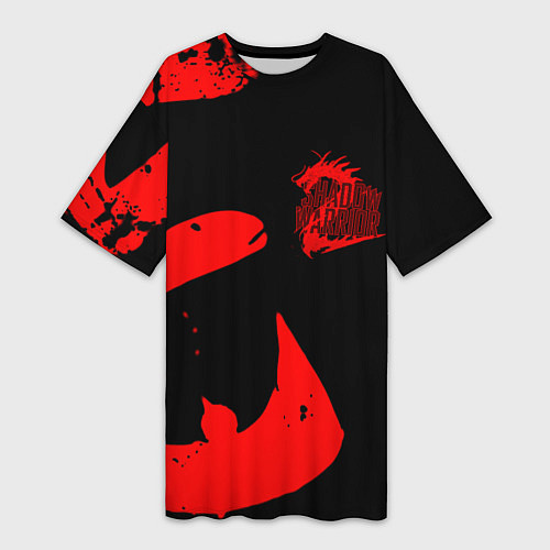 Женская длинная футболка Shadow Warrior japan / 3D-принт – фото 1