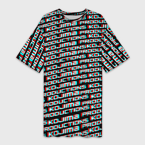 Женская длинная футболка Kojima game / 3D-принт – фото 1