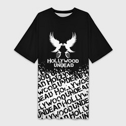 Женская длинная футболка Hollywood Undead band