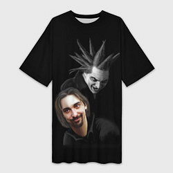 Футболка женская длинная Михаил Горшок Горшенёв, цвет: 3D-принт