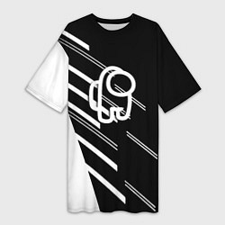 Футболка женская длинная Among us pattern sport, цвет: 3D-принт